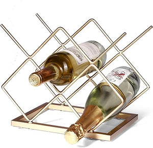 Countertop Wine Rack – 5 Bottle Metal Wine Holder Stand