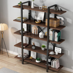 5-Tier Industrial Bookshelf