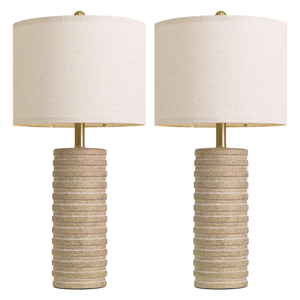 Farmhouse Ceramic Table Lamps Set of 2