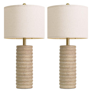 Farmhouse Ceramic Table Lamps Set of 2