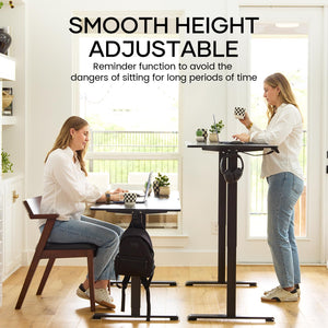 63 Inch Electric Standing Desk with Wood Desktop