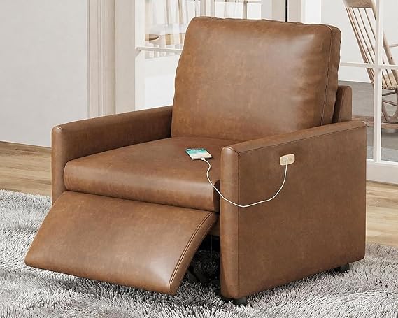 Dual Power Reclining Sectional Loveseat with Console