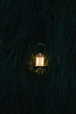 Rechargeable LED Block Tower Lantern – Brass & Copper Finish