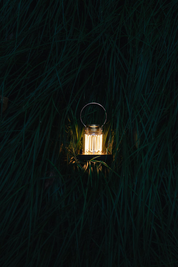 Rechargeable LED Block Tower Lantern – Brass & Copper Finish