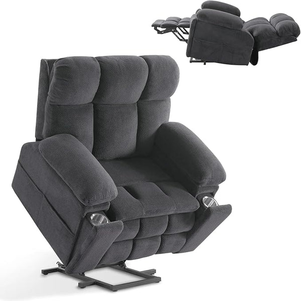 Oversized Power Lift Recliner Chair with Heat & Massage