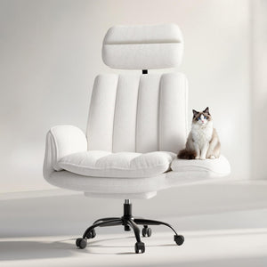 Criss Cross Office Chair with Armrests, Footrest & Wheels