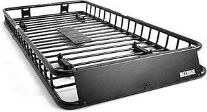 Steel Roof Rack Cargo Basket with Side Rails