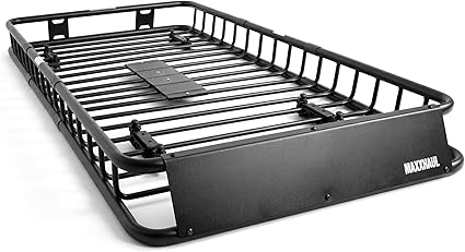 Steel Roof Rack Cargo Basket with Side Rails