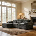 L-Shaped Modular Sectional Sofa with Deep Seat