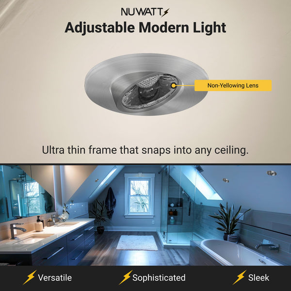 3-Inch Adjustable LED Gimbal Recessed Downlight 4-Pack