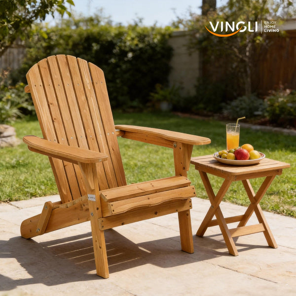 Folding Adirondack Chair – Solid Fir Wood, Outdoor