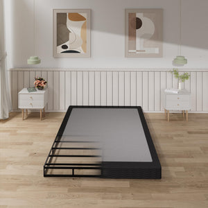 5-Inch Low Profile Box Spring with Fabric Cover & Heavy Duty Metal Frame