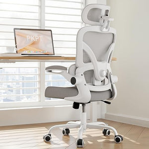 Ergonomic Office Chair 330LBS with Lumbar Support & Flip-Up Armrests
