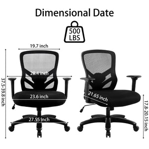 Big and Tall Ergonomic Mesh Office Chair 500 lbs