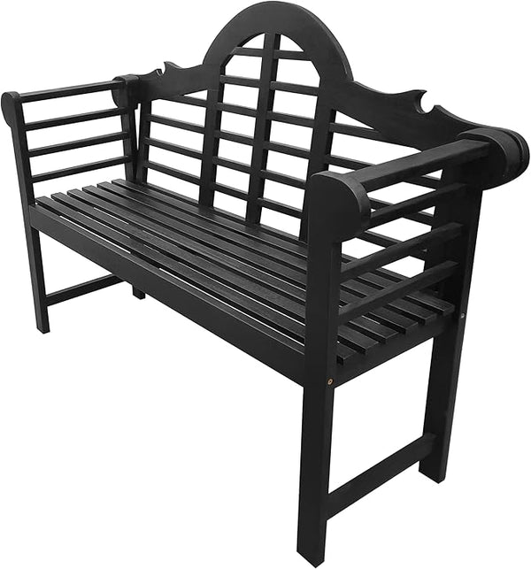 3-Seat Arched Acacia Wood Outdoor Garden Bench