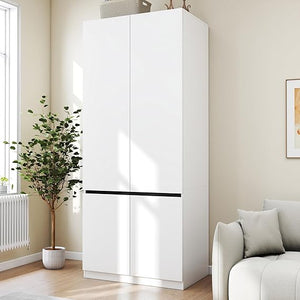 White Wardrobe Closet with Doors