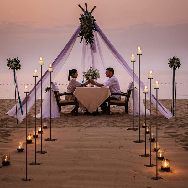 60-Inch 9-Arm Floor Candelabra Holder | Tall Metal Candlestick Stand