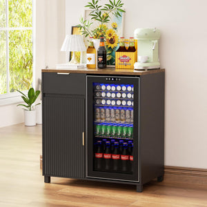 Large Coffee Bar Cabinet with Fridge Space