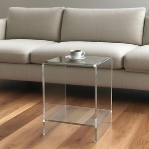 Clear Acrylic End Table & Nightstand – 2 or 3 Tier
