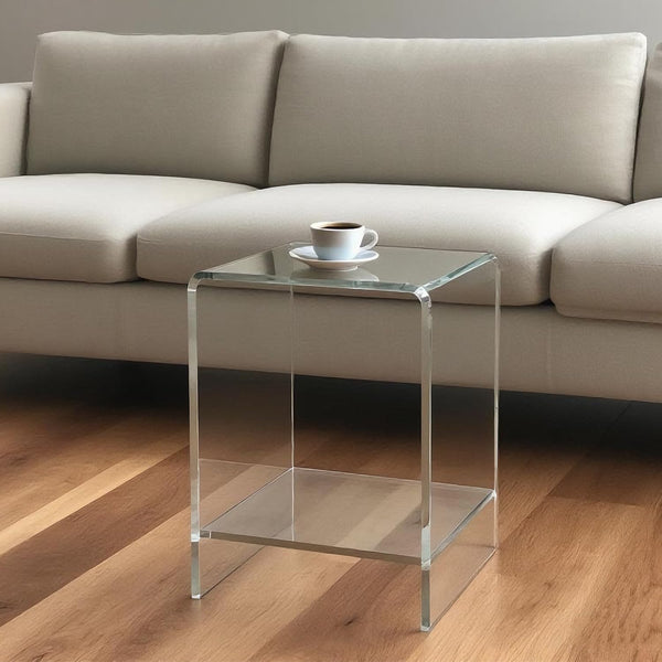 Clear Acrylic End Table & Nightstand – 2 or 3 Tier