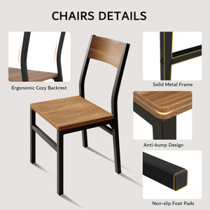 7-Piece Extendable Dining Table Set with 6 Chairs