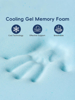 Memory Foam Mattress Topper - Dual Layer Cooling Pillow Top