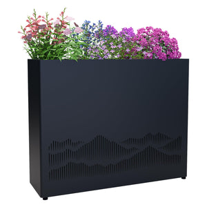 Metal Rectangular Planter Box — 38" Raised Garden Bed, Galvanized Steel, Easy Assembly