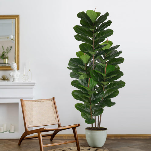 Faux Fiddle Leaf Fig Tree – Artificial Ficus Indoor Plant