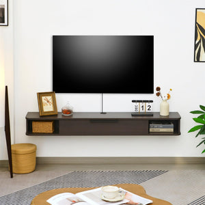 55" Floating Wall-Mounted TV Stand with Storage