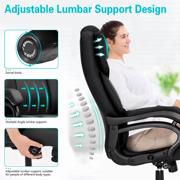 Big & Tall Heavy-Duty Executive Office Chair – 500 LBS Capacity