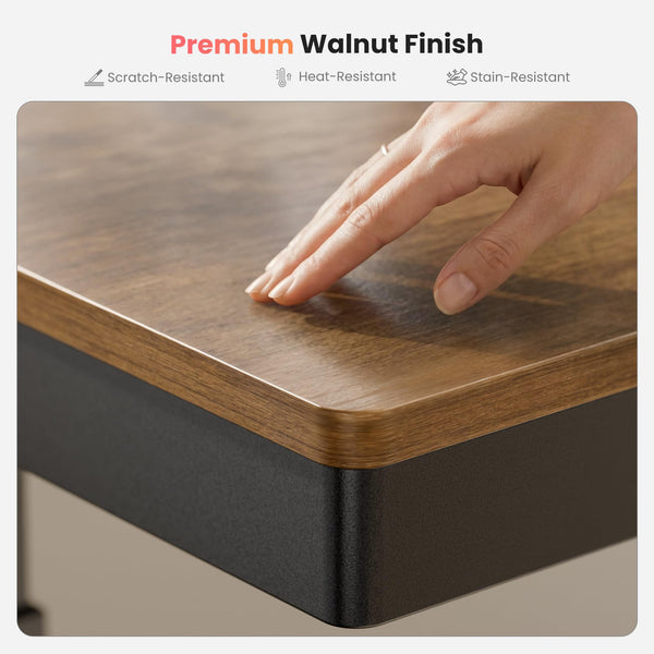 Electric Standing Desk with Drawer & Power Outlet – 55 Inch Adjustable Height