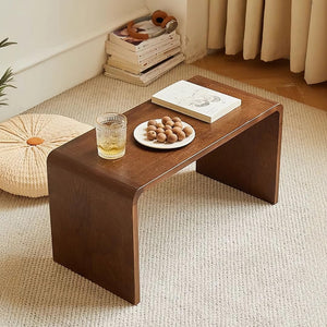 C-Shaped End Table – Walnut