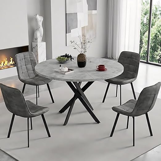 Round Dining Table Set for 4