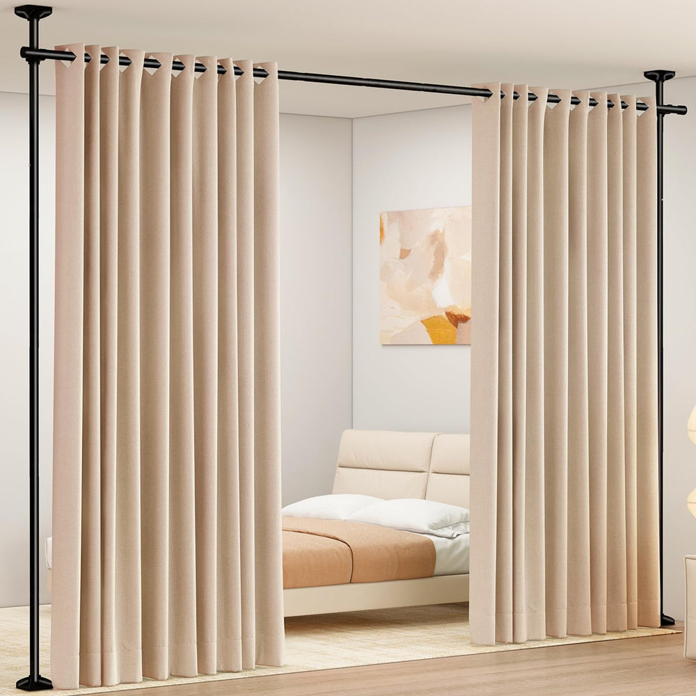 Adjustable Floor-to-Ceiling Room Divider Curtain Rod