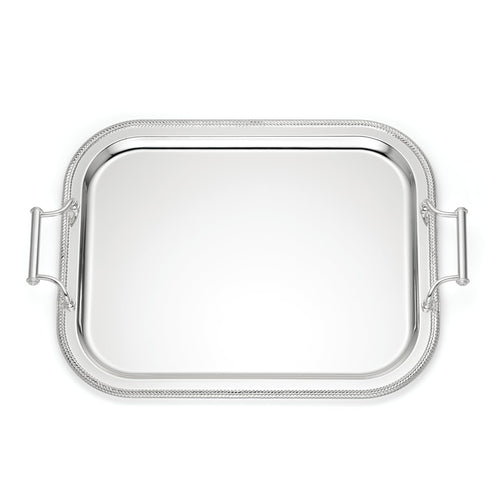 Rectangle Silverplate Tray with Handles