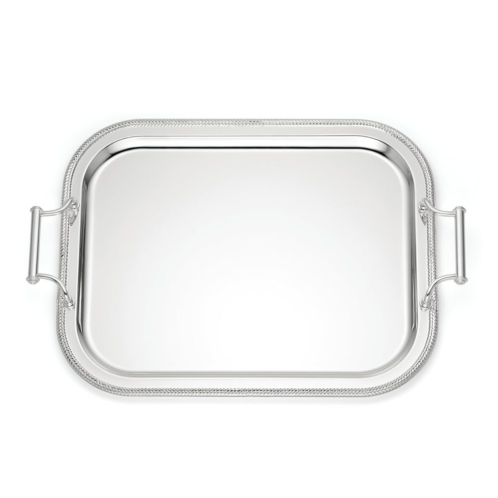 Silverplate Rectangle Tray with Handles
