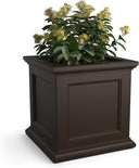 28-Inch Square Outdoor Planter Box – UV-Resistant Polyethylene, Indoor/Outdoor