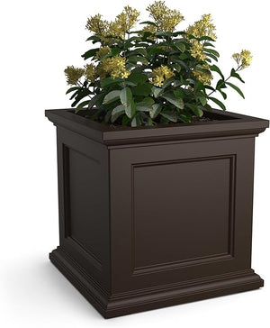 28-Inch Square Outdoor Planter Box – UV-Resistant Polyethylene, Indoor/Outdoor
