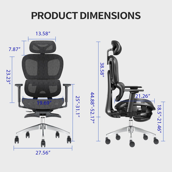 Ergonomic Mesh Office Chair with Adjustable Lumbar Support