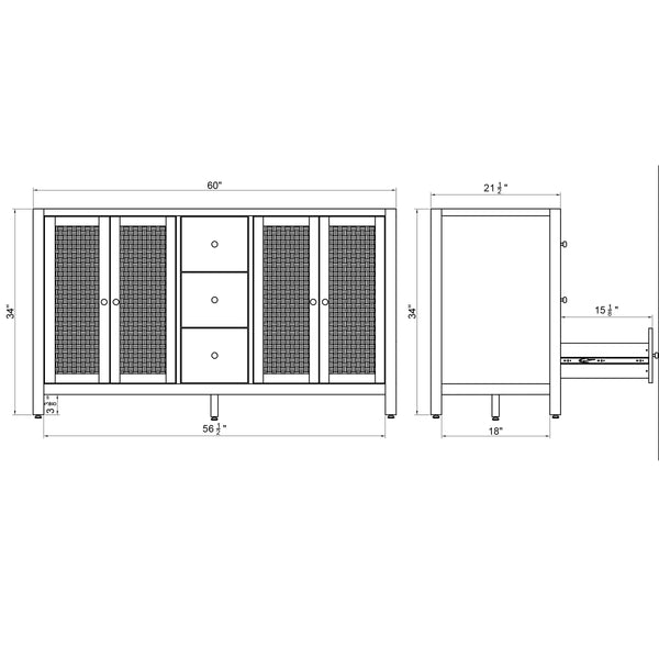 Lucca Freestanding Bathroom Vanity Cabinet