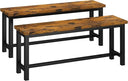 Industrial Dining Bench Set of 2 – Wood & Metal Kitchen Bench