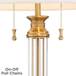 Traditional Glass Table Lamps – Set of 2