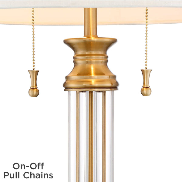 Traditional Glass Table Lamps – Set of 2