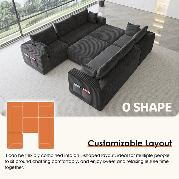 146" Modular Sectional Cloud Couch