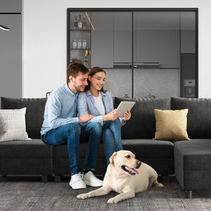 Modular Sectional Sofa Middle Seat Module – Dark Grey