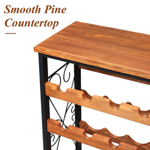 64-Bottle Freestanding Wine Rack with LED Lights