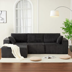 Modular Sectional Sofa with Memory Foam – 4-Seat Convertible Couch