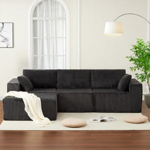 Modular Sectional Sofa with Memory Foam – 4-Seat Convertible Couch