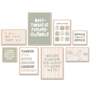 Wooden Motivational Wall Art Set of 8