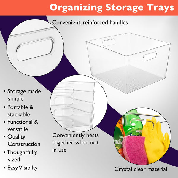 Clear Plastic Storage Bins – XL Multi-Pack